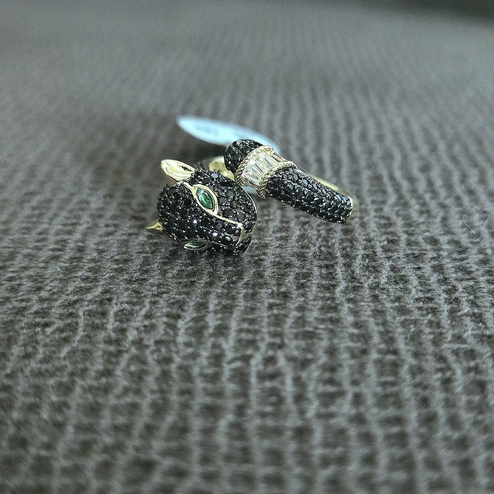 Cote d'Argent Black🖤 Panther Bypass Ring💍 - NWT